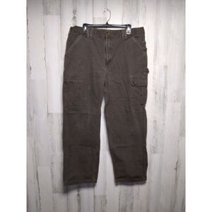 Carhartt B112TMB 38x30 Brown Carpenter Jeans Paint Spots